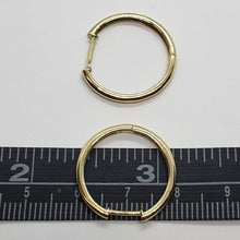 Load image into Gallery viewer, 14K Yellow White Rose Gold Elegant High Polished Huggie Hoop Earrings 2x20mm
