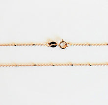 Load image into Gallery viewer, 14K Solid Rose Gold Rolo with Bead Chain Necklace 1mm Size 16-24"
