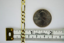 Load image into Gallery viewer, Authentic 10K Solid Yellow Gold Figaro Chain Necklace 5.5mm/20"~30"
