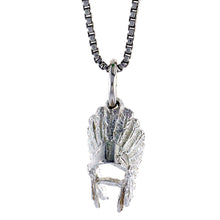 Load image into Gallery viewer, 925 Sterling Silver Diamond Cut Indian Headdress Pendant 19/32 (15mm) Inch Tall
