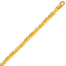 Load image into Gallery viewer, 14K Yellow Gold Faceted Diamond Cut Bracelet 4 mm 7" Chain Crafted to shimmer
