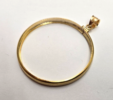 Load image into Gallery viewer, Gold Filled SILVER EAGLE Bezel 40.7mm Screw Top Coin Edge 1 oz Coin NOT Included
