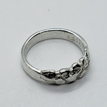 Load image into Gallery viewer, Sterling Silver Tiny Nugget Band Toe Pinky Midi Knuckle Ring Kids Baby Size 1-5
