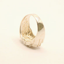Load image into Gallery viewer, 925 Sterling Silver Diamond Cut Finish Nugget Ring 9/16 Inch Wide, Sizes 8-13
