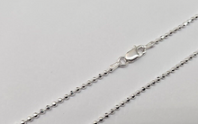 Load image into Gallery viewer, 925 Sterling Silver Faceted Pallini Bead Ball Chain Necklace Bracelet 1.8mm
