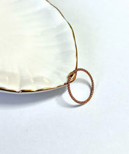Load image into Gallery viewer, 14K Solid Gold Handmade Dainty Mini Heart Beaded Ring Band
