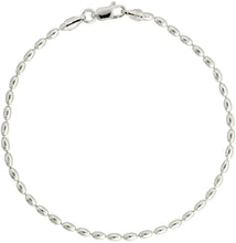 Load image into Gallery viewer, Sterling Silver Oval Pallini Bead Ball Chain Necklaces Bracelets 2.5mm 7"~30"
