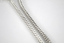 Load image into Gallery viewer, Authentic 14K Hollow White Gold Franco Necklace Chain 2-3.5mm/16-30"

