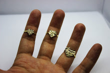 Load image into Gallery viewer, 10K Yellow Solid Gold Flat Heart Nugget Ring 3 sizes
