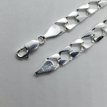 Load image into Gallery viewer, 925 Sterling Silver Flat Mariner Link Chain Bracelet 7mm 1/4 inch Wide 7" Long
