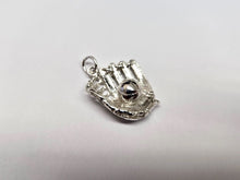 Load image into Gallery viewer, 925 Sterling Silver Baseball Glove and Ball Pendant 7/8 (22mm) Inch Tall

