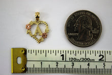 Load image into Gallery viewer, 10K Gold Initial Pendant Charm Flower Girl Women and/or Singapore Chain

