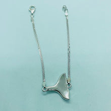 Load image into Gallery viewer, Sterling Silver Synthetic Opal Whale Tail Bracelet Women lobster lock
