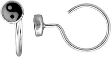 Load image into Gallery viewer, 925 Solid Sterling Silver Yin Yang Stud Earrings 3/16 inch (5mm) for Women Girl
