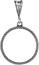 Load image into Gallery viewer, 925 Sterling Silver Nickel Bezel 22 mm 5 Cents Coins Prong Back Illusion Edge
