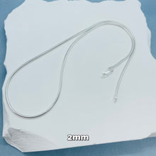 Load image into Gallery viewer, 925 Sterling Silver Snake Chain Necklaces &amp; Bracelets 2mm medium thick
