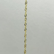 Load image into Gallery viewer, 10K Solid Yellow Gold Singapore Chain Necklace for Women Girl 1 mm 16"~24"
