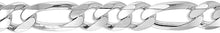 Load image into Gallery viewer, 925 Sterling Silver Heavy Thick Figaro Chain Beveled Edge Bracelet Necklace 16mm
