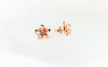 Load image into Gallery viewer, 14K Yellow &amp; Rose Gold Pretty Flower Earrings 2 Sizes
