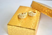 Load image into Gallery viewer, Authentic 10k Solid Yellow Gold Cubic Zirconia Polished Crown Ring [2 Styles]
