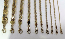 Load image into Gallery viewer, 10K Solid Yellow Gold Rope Chain Necklace for Men Women 1.5MM~9MM / 16"~30"
