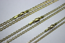 Load image into Gallery viewer, 10K Yellow Gold 2mm-3mm Pave D/C Mariner Anchor Link Chain Necklace 16"- 26"
