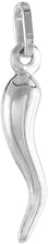 Load image into Gallery viewer, 925 Sterling Silver Italian Horn Pendant High Quality Nickel Free Men 2 Sizes
