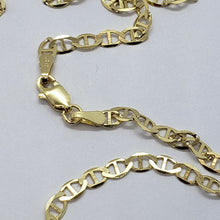 Load image into Gallery viewer, 10K Solid Yellow Gold Mariner Anchor Link Chain Necklace 3mm Men Women 16"~30"

