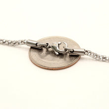 Load image into Gallery viewer, Stainless Steel Miniature Popcorn Chain Necklace 2.5mm Wide, Sizes 18-24 Inches
