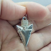 Load image into Gallery viewer, 925 Sterling Silver Arrowhead Pendant High Quality Nickel Free 1 1/4 inch 5grams
