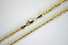 Load image into Gallery viewer, Authentic 14k Yellow Solid Gold D/C Rope Chain 1.5mm~4mm/16"~30" for Men Women
