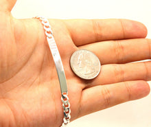 Load image into Gallery viewer, 925 Sterling Silver Personalized Custom Engraved Curb Link ID Bracelet 6mm Wide
