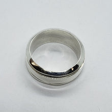 Load image into Gallery viewer, Sterling Silver Spinner Ring Polished Flat Band Handmade Men 5mm / 9mm Size 6~14
