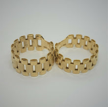 Load image into Gallery viewer, 10K Yellow Gold Rectangular Brick Ring 8.2mm 10mm Band for Man Size 6.5 to 10.5
