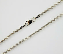 Load image into Gallery viewer, Authentic 10K White Gold D/C Hollow Rope Twist Link Chain Necklace 2.2mm 16"~30"
