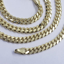 Load image into Gallery viewer, 4mm 10K SOLID Yellow Gold Miami Cuban Link Chain Necklace Men Women Size 20"-30"
