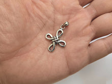 Load image into Gallery viewer, 925 Sterling Silver Celtic Knot Bowen Cross Pendant 1 1/8 (28mm) Inch Tall
