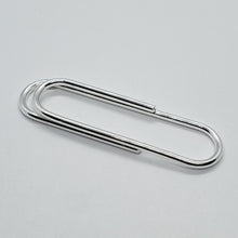 Load image into Gallery viewer, 925 Sterling Silver Large Paper Clip Money Clip Made in Italy 2 3/8 x 5/8 inch
