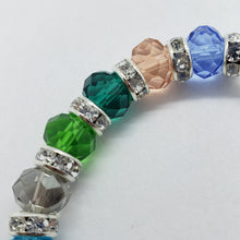 Load image into Gallery viewer, 7 Inch Elastic Nylon Strand Bracelet Glass Crystals (Emerald, Citrine, Amethyst)
