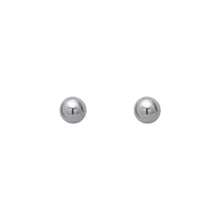 Load image into Gallery viewer, 14K Yellow or White Gold Ball Stud Earrings 3mm Wide 2grams Screw Backing
