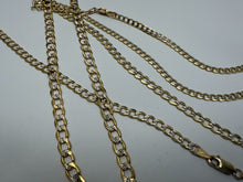 Load image into Gallery viewer, 10k Two Tone Yellow White Gold Hollow Cuban Link Chain 3.5mm-5.4mm / 16"-30"
