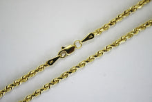 Load image into Gallery viewer, 14K SOLID GOLD YELLOW ROPE CHAIN NECKLACE 1.5MM ~ 5MM 16" ~ 30" FOR MEN WOMEN
