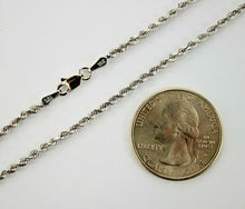 Load image into Gallery viewer, Authentic 10K White Gold D/C Hollow Rope Twist Link Chain Necklace 2.2mm 16"~30"

