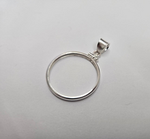 Load image into Gallery viewer, 925 Sterling Silver 25 Cent Quarter Coin Bezel Frame 24mm Screw Top Coin Edge
