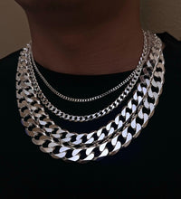 Load image into Gallery viewer, .925 Sterling Silver Cuban Link Chain Necklace 1.5mm ~ 13mm Men Women 16" ~ 40"
