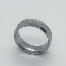 Load image into Gallery viewer, Tungsten Carbide 8 mm Concaved Wedding Band Ring Etched Celtic Dragon Pattern

