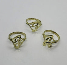 Load image into Gallery viewer, 10k Solid Yellow Gold Cursive Letter Initial Alphabet Ring [YOUR RING SIZE]
