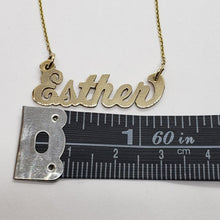 Load image into Gallery viewer, 10K Solid Yellow Gold Handmade Personalized/Custom Name Pendant with/out chain
