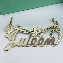 Load image into Gallery viewer, 14K Solid Yellow Gold Personalized/Custom Name Pendant with/out Singapore chain
