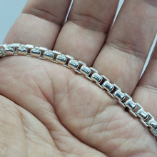 Load image into Gallery viewer, 925 Sterling Silver Round Box Chain Necklace Bracelet Heavy Italy 5mm 26" 30"
